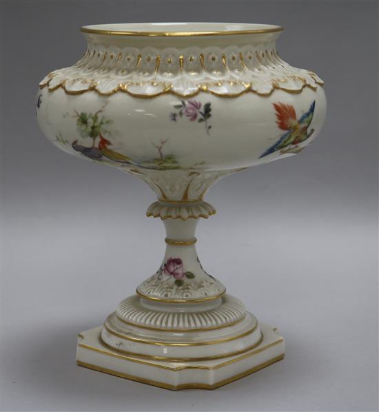 A Royal Worcester vase, painted with pheasants pattern 1004 height 18cm